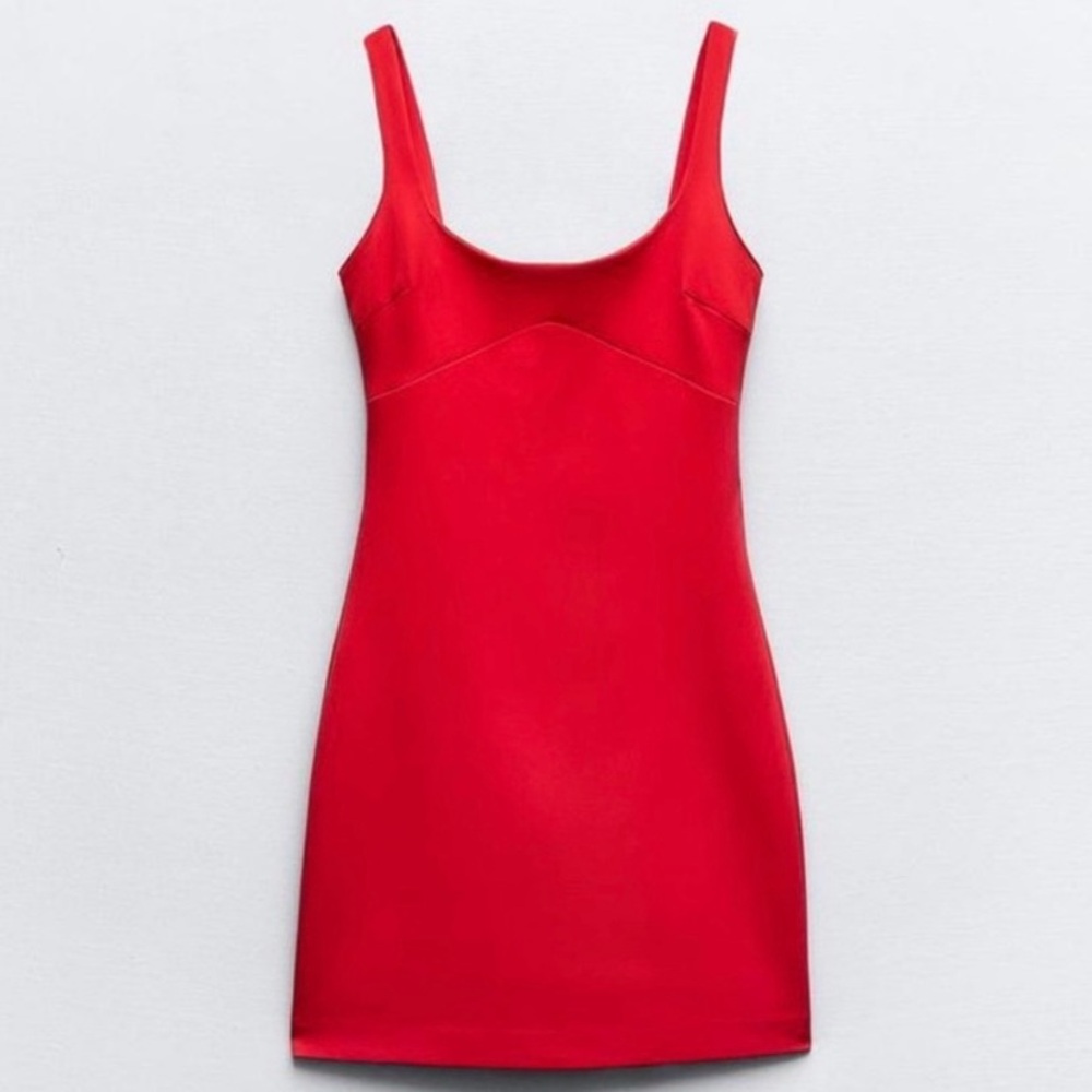 Zara Red Tailored Mini Dress